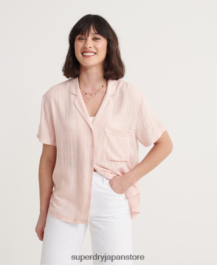 フルールリゾートシャツ 女性 Superdry 衣類 ピンク 2J62PZ3065