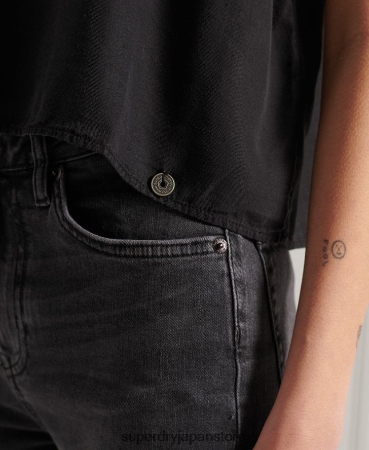 刺繍入りキャミトップ 女性 Superdry 衣類 黒 2J62PZ3067