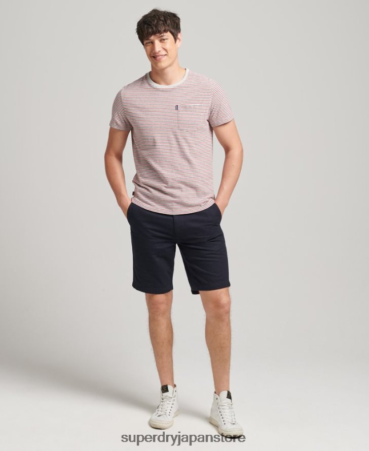 ヴィンテージオフィサーチノショーツ 男性 Superdry 衣類 海軍 2J62PZ306