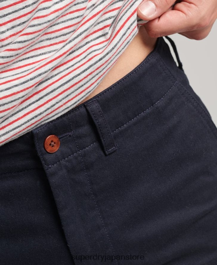ヴィンテージオフィサーチノショーツ 男性 Superdry 衣類 海軍 2J62PZ306