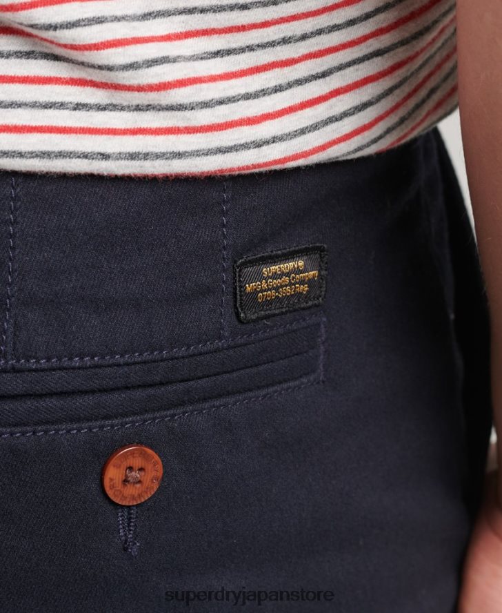 ヴィンテージオフィサーチノショーツ 男性 Superdry 衣類 海軍 2J62PZ306