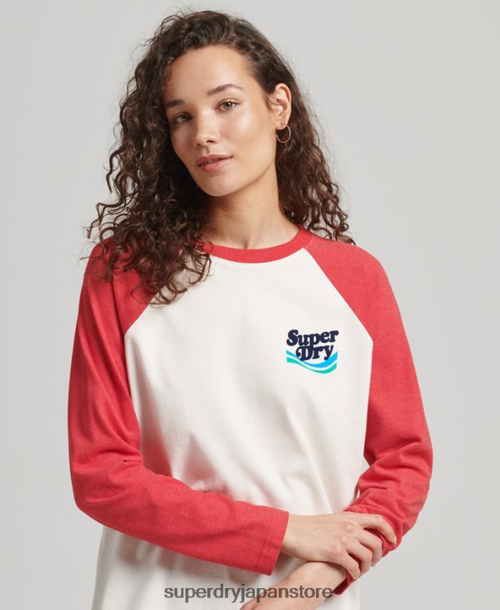 クーパーノスタルジアトップ 女性 Superdry 衣類 赤 2J62PZ3071