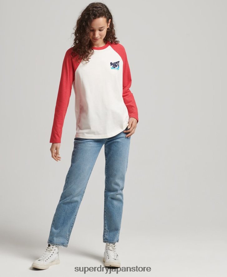 クーパーノスタルジアトップ 女性 Superdry 衣類 赤 2J62PZ3071
