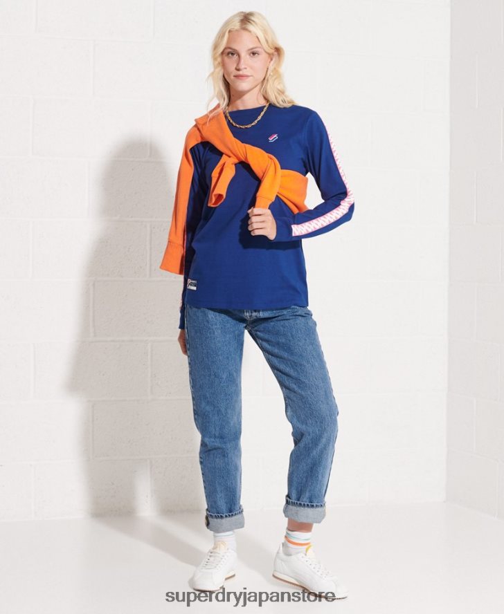 コードロゴトップ 女性 Superdry 衣類 海軍 2J62PZ3073