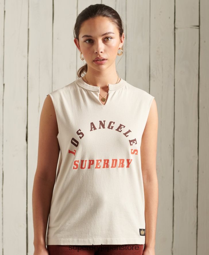 ボヘミアンバンドベストトップ 女性 Superdry 衣類 クリーム 2J62PZ3079