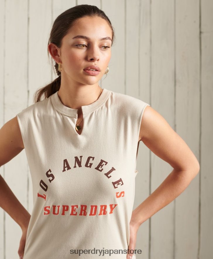 ボヘミアンバンドベストトップ 女性 Superdry 衣類 クリーム 2J62PZ3079