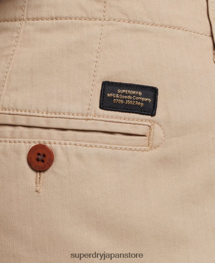 ヴィンテージオフィサーチノショーツ 男性 Superdry 衣類 クリーム 2J62PZ307