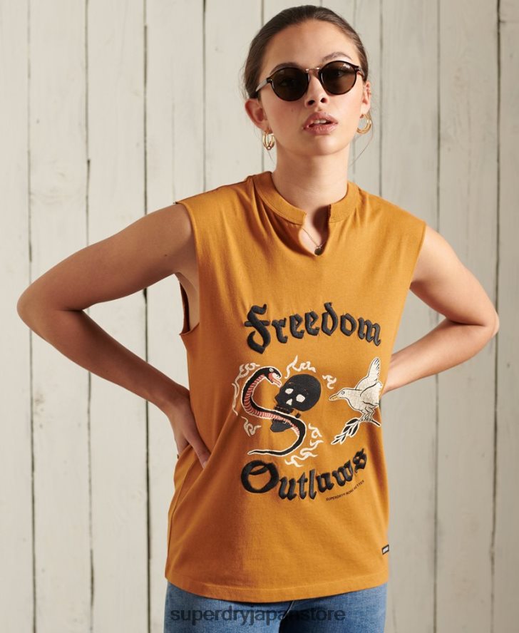 ボヘミアンバンドベストトップ 女性 Superdry 衣類 オレンジ 2J62PZ3081