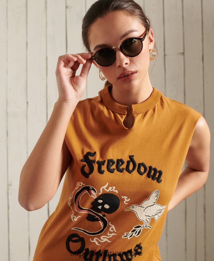 ボヘミアンバンドベストトップ 女性 Superdry 衣類 オレンジ 2J62PZ3081