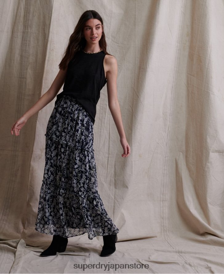 リリーかぎ針編みインサートベストトップ 女性 Superdry 衣類 黒 2J62PZ3084