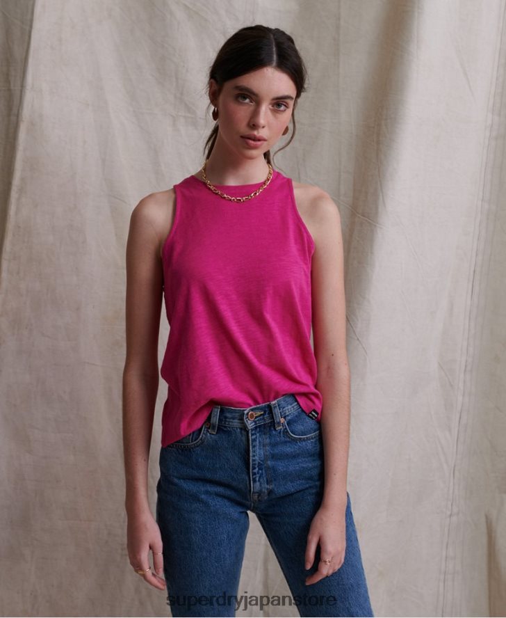 リリーかぎ針編みインサートベストトップ 女性 Superdry 衣類 ピンク 2J62PZ3085