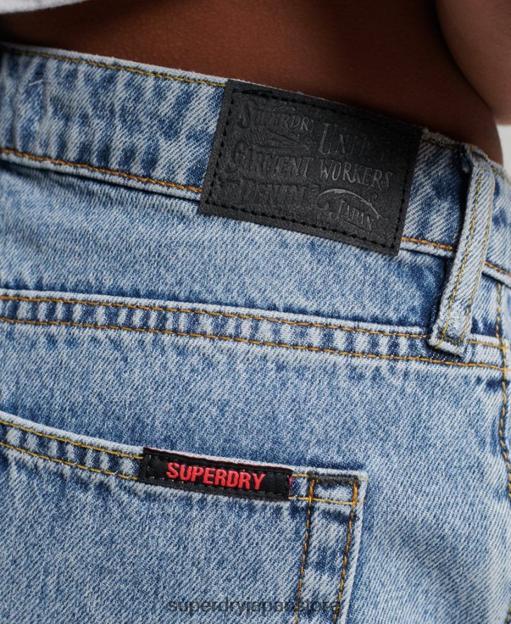 デニムホットショーツ 女性 Superdry 衣類 ライトブルー 2J62PZ3092