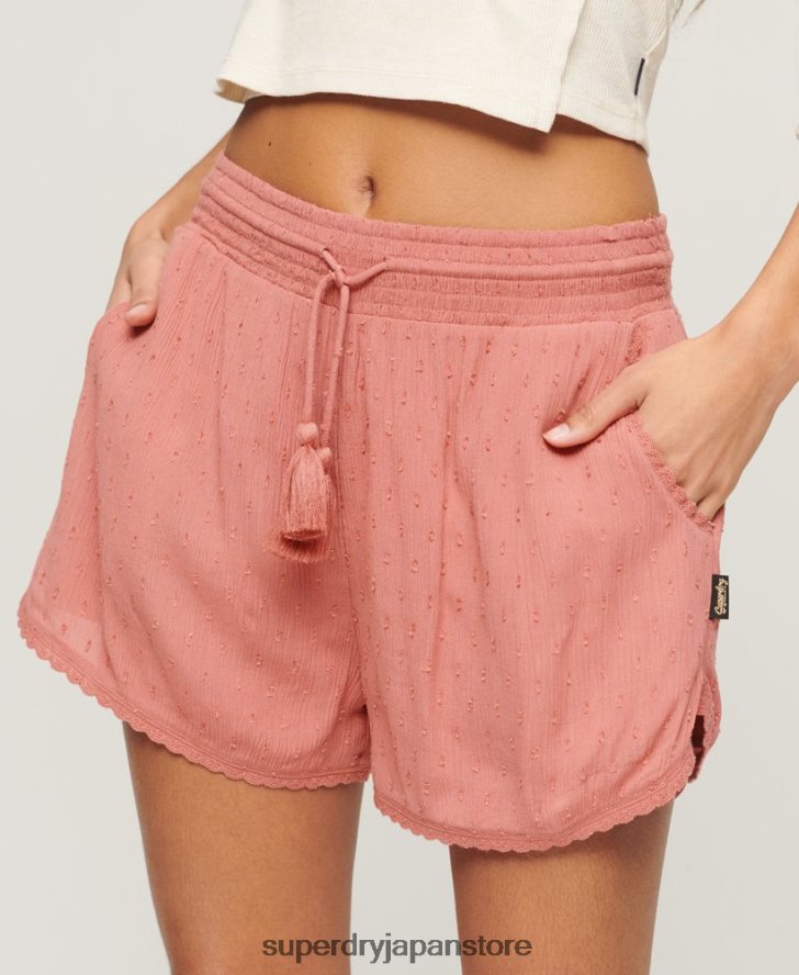 ヴィンテージビーチショーツ 女性 Superdry 衣類 ピンク 2J62PZ3094
