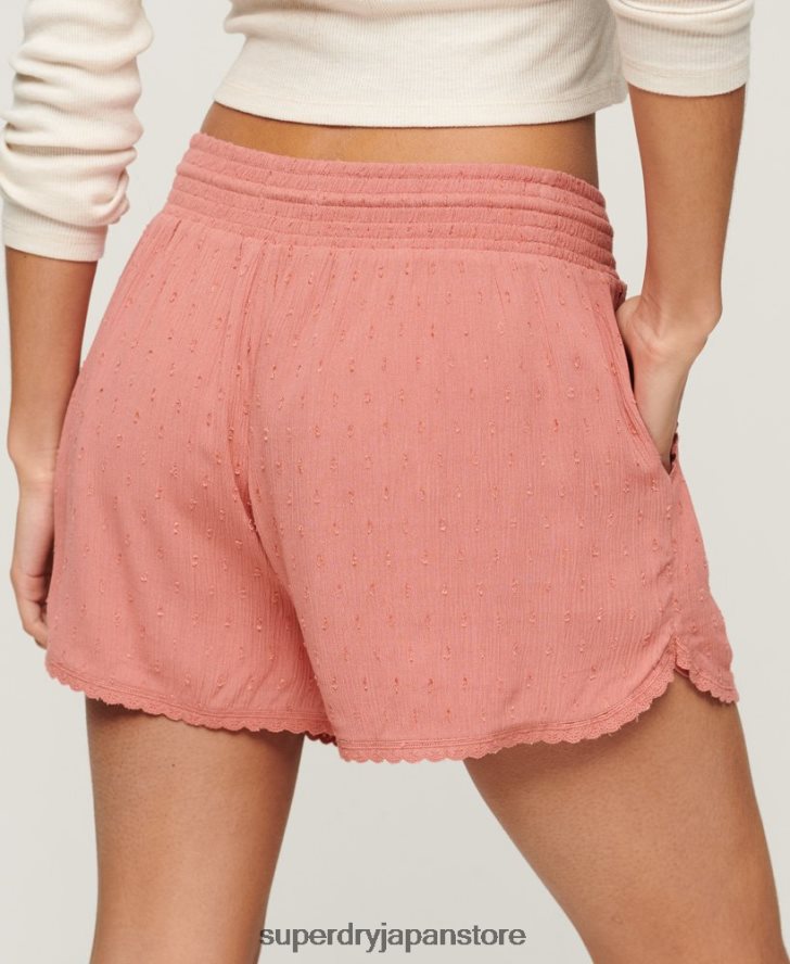 ヴィンテージビーチショーツ 女性 Superdry 衣類 ピンク 2J62PZ3094