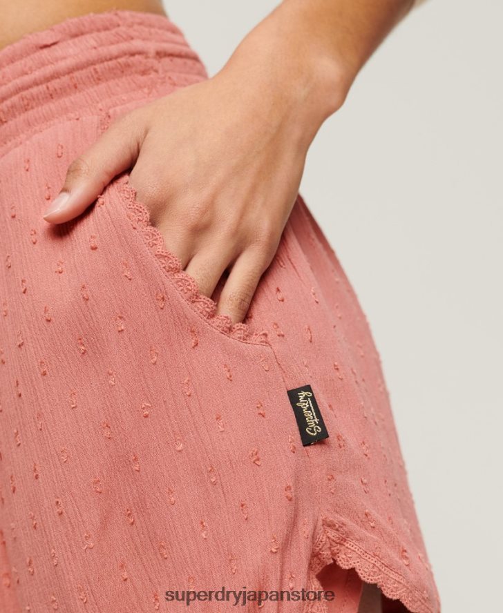 ヴィンテージビーチショーツ 女性 Superdry 衣類 ピンク 2J62PZ3094