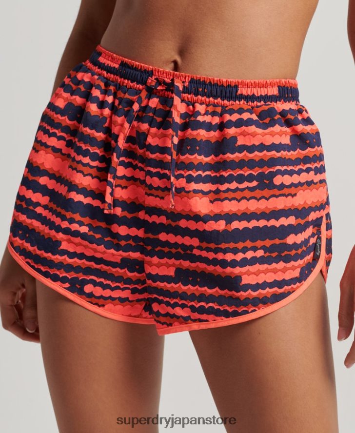 プリントビーチショーツ 女性 Superdry 衣類 ピンク 2J62PZ3099