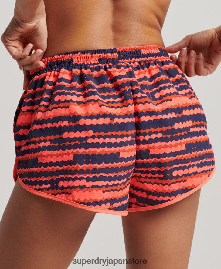 プリントビーチショーツ 女性 Superdry 衣類 ピンク 2J62PZ3099