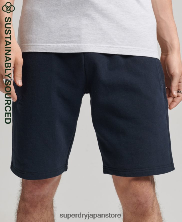 オーガニックコットン ヴィンテージロゴ ジャージー ショーツ 男性 Superdry 衣類 海軍 2J62PZ310