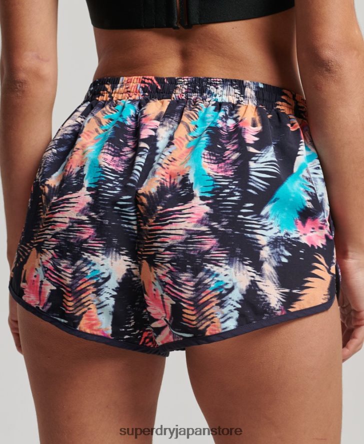 プリントビーチショーツ 女性 Superdry 衣類 青 2J62PZ3101