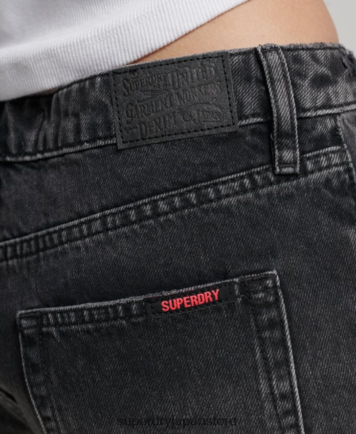 デニムホットショーツ 女性 Superdry 衣類 黒 2J62PZ3102