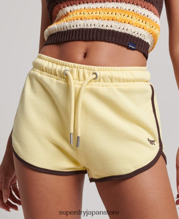 ヴィンテージジャージーレーサーショーツ 女性 Superdry 衣類 黄色 2J62PZ3107