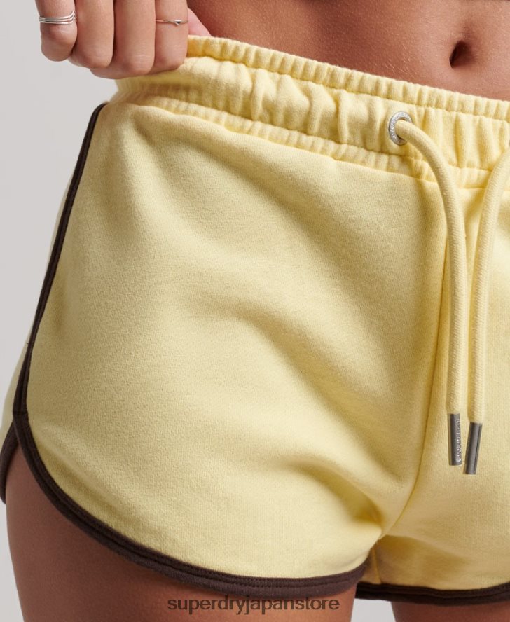 ヴィンテージジャージーレーサーショーツ 女性 Superdry 衣類 黄色 2J62PZ3107