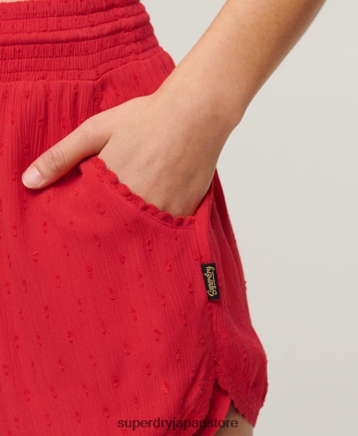 ヴィンテージビーチショーツ 女性 Superdry 衣類 赤 2J62PZ3108