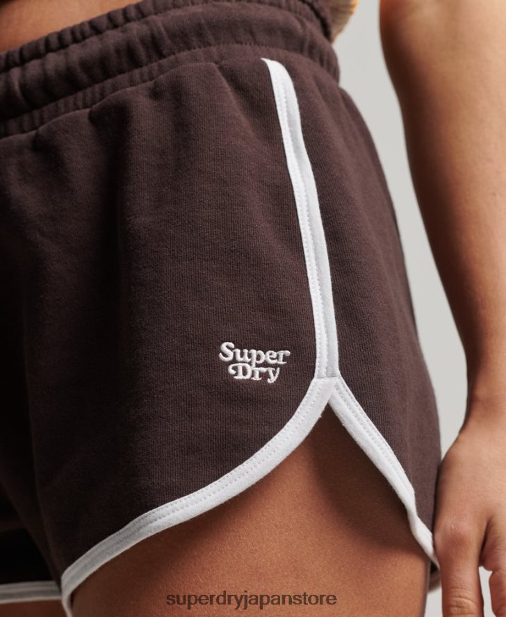 ヴィンテージジャージーレーサーショーツ 女性 Superdry 衣類 茶色 2J62PZ3111
