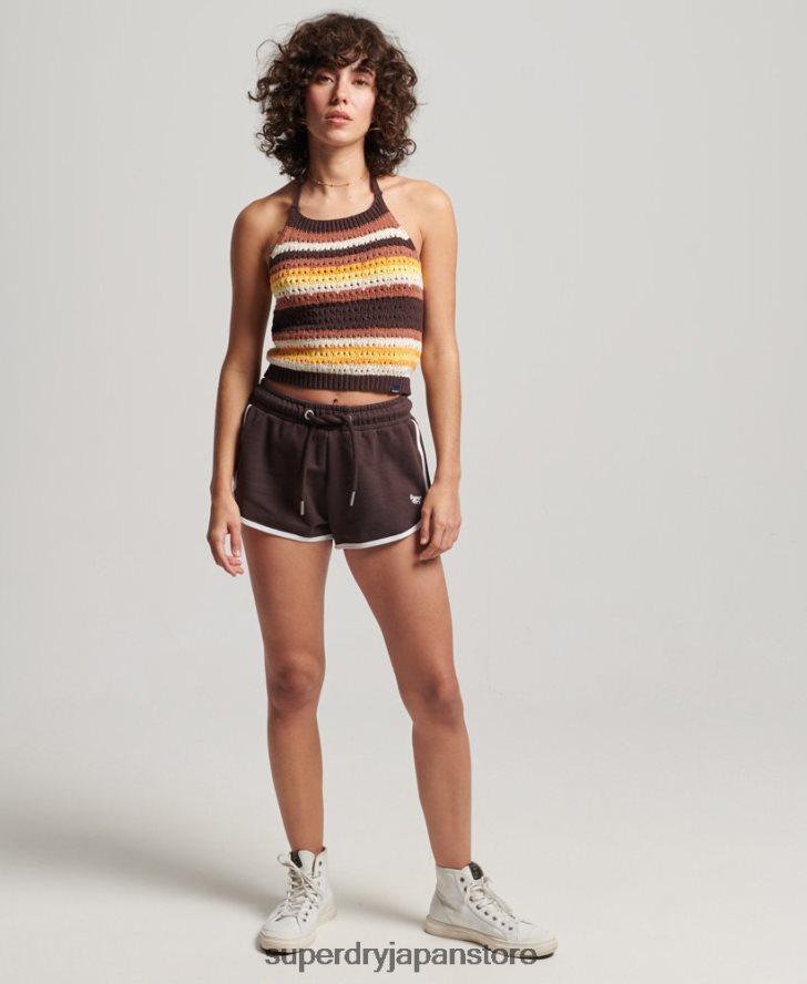 ヴィンテージジャージーレーサーショーツ 女性 Superdry 衣類 茶色 2J62PZ3111