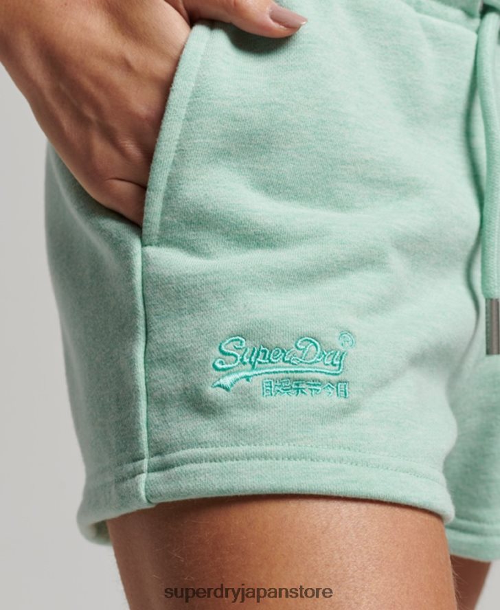 ヴィンテージロゴ刺繍ジャージーショーツ 女性 Superdry 衣類 緑 2J62PZ3116