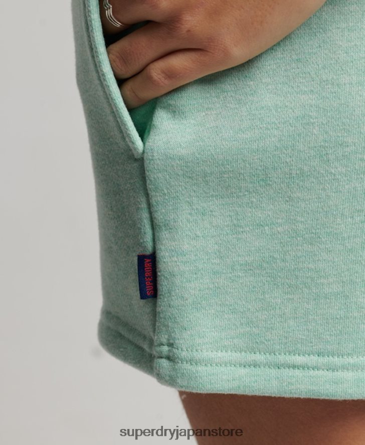 ヴィンテージロゴ刺繍ジャージーショーツ 女性 Superdry 衣類 緑 2J62PZ3116