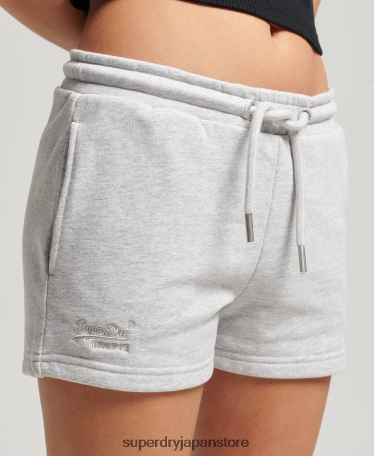 ヴィンテージロゴ刺繍ジャージーショーツ 女性 Superdry 衣類 ライトグレー 2J62PZ3118