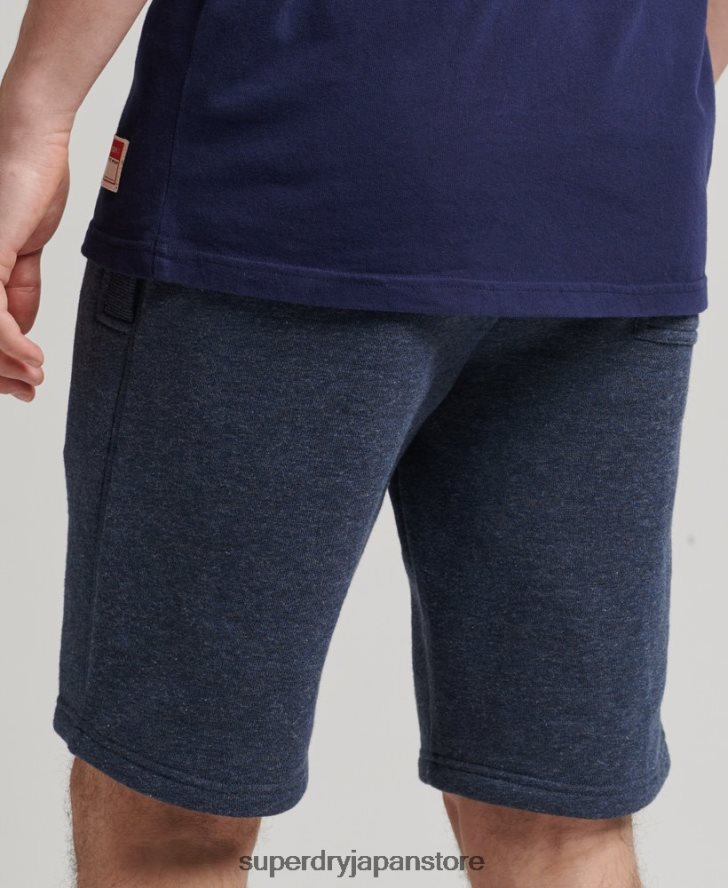 オーガニックコットン ヴィンテージロゴ ジャージー ショーツ 男性 Superdry 衣類 海軍 2J62PZ311