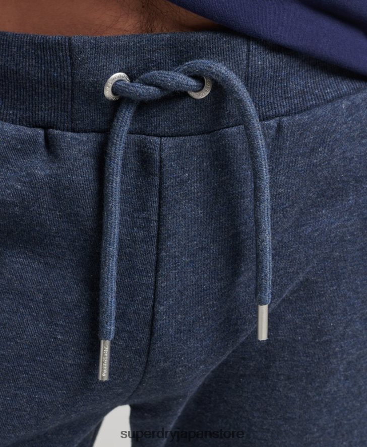 オーガニックコットン ヴィンテージロゴ ジャージー ショーツ 男性 Superdry 衣類 海軍 2J62PZ311