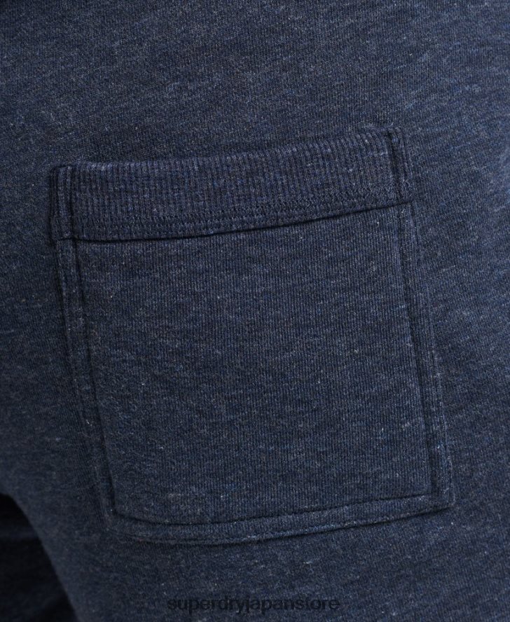 オーガニックコットン ヴィンテージロゴ ジャージー ショーツ 男性 Superdry 衣類 海軍 2J62PZ311