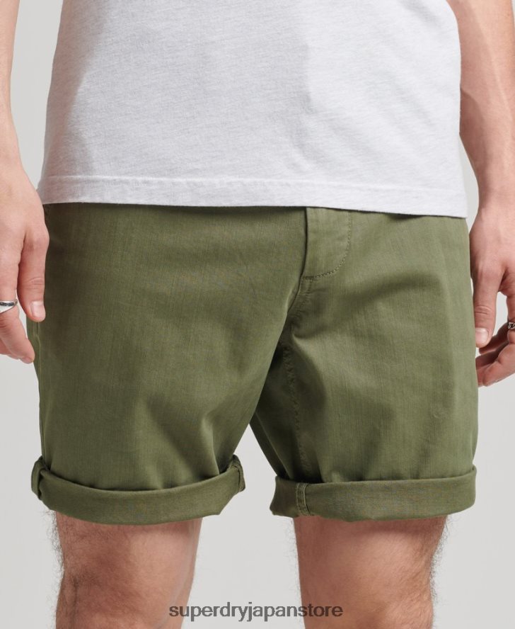 ヴィンテージオフィサーチノショーツ 男性 Superdry 衣類 カーキ 2J62PZ312