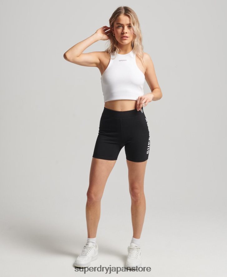 コードコアスポーツサイクルショーツ 女性 Superdry 衣類 黒 2J62PZ3127