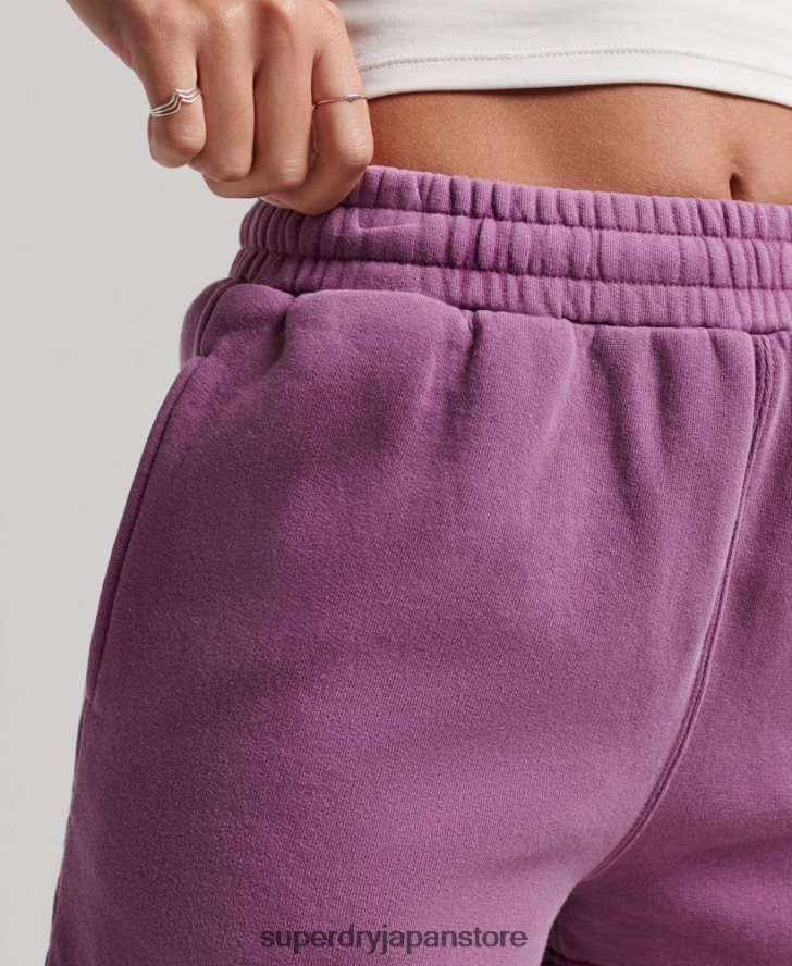 ヴィンテージウォッシュスウェットショーツ 女性 Superdry 衣類 紫 2J62PZ3128