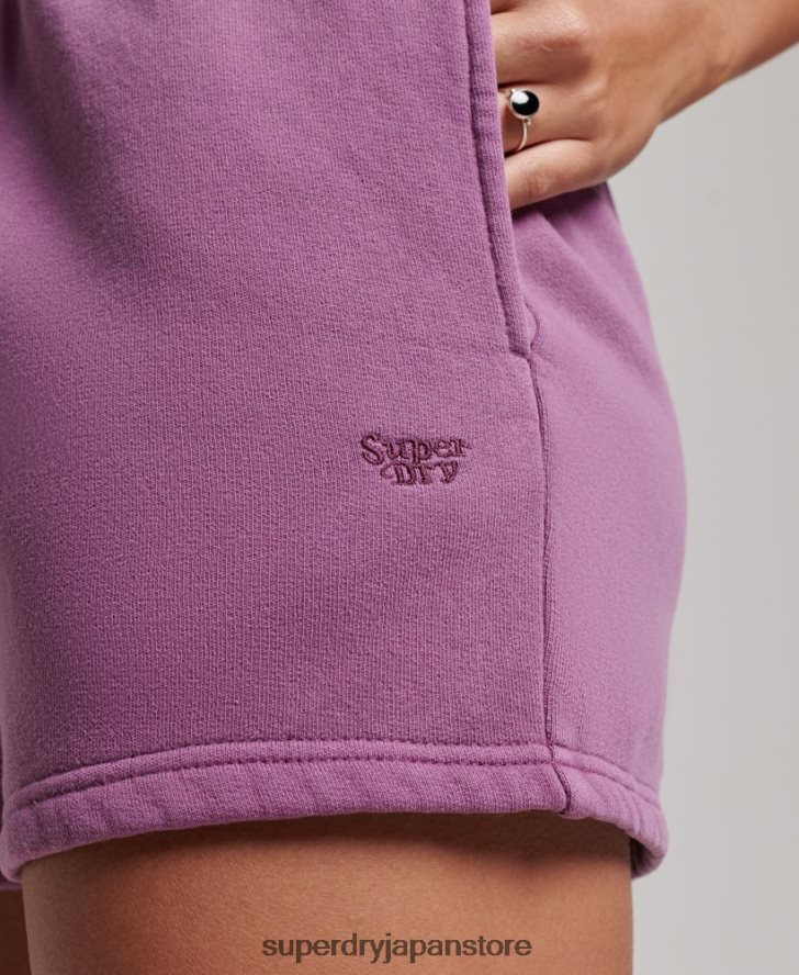 ヴィンテージウォッシュスウェットショーツ 女性 Superdry 衣類 紫 2J62PZ3128