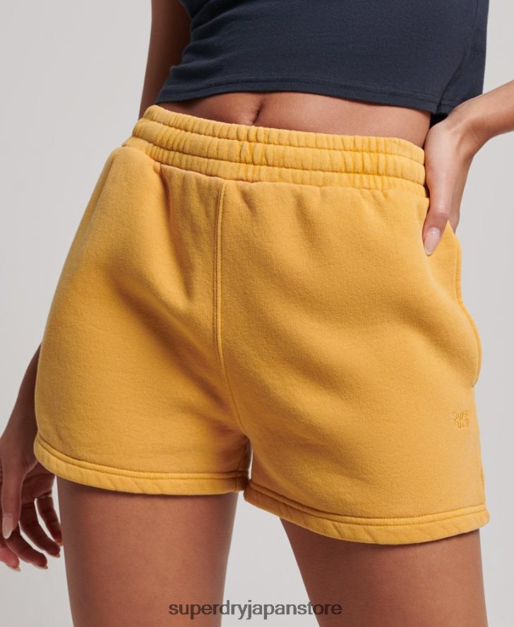ヴィンテージウォッシュスウェットショーツ 女性 Superdry 衣類 金 2J62PZ3129