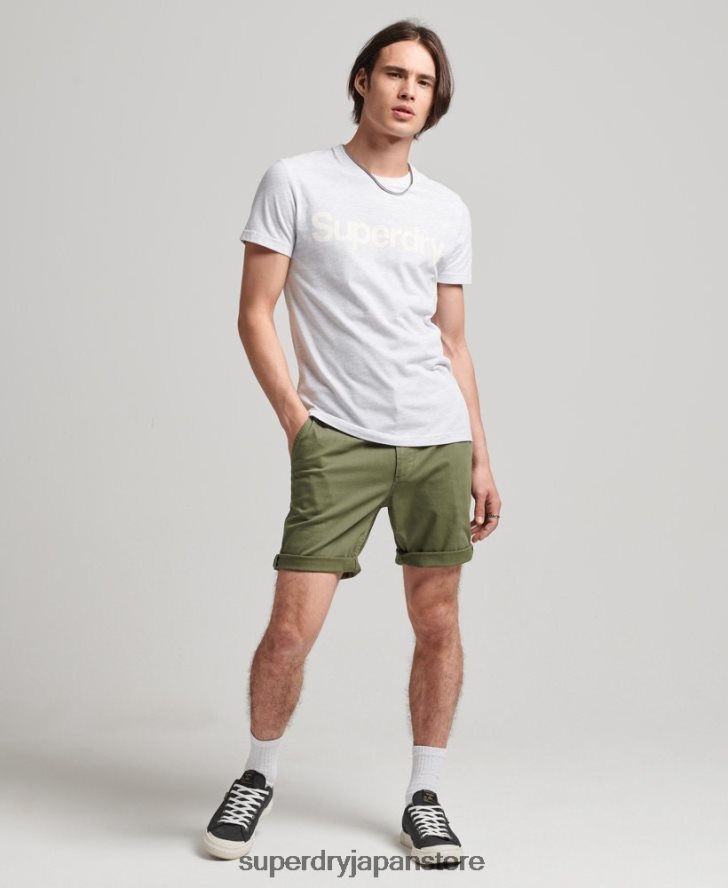 ヴィンテージオフィサーチノショーツ 男性 Superdry 衣類 カーキ 2J62PZ312