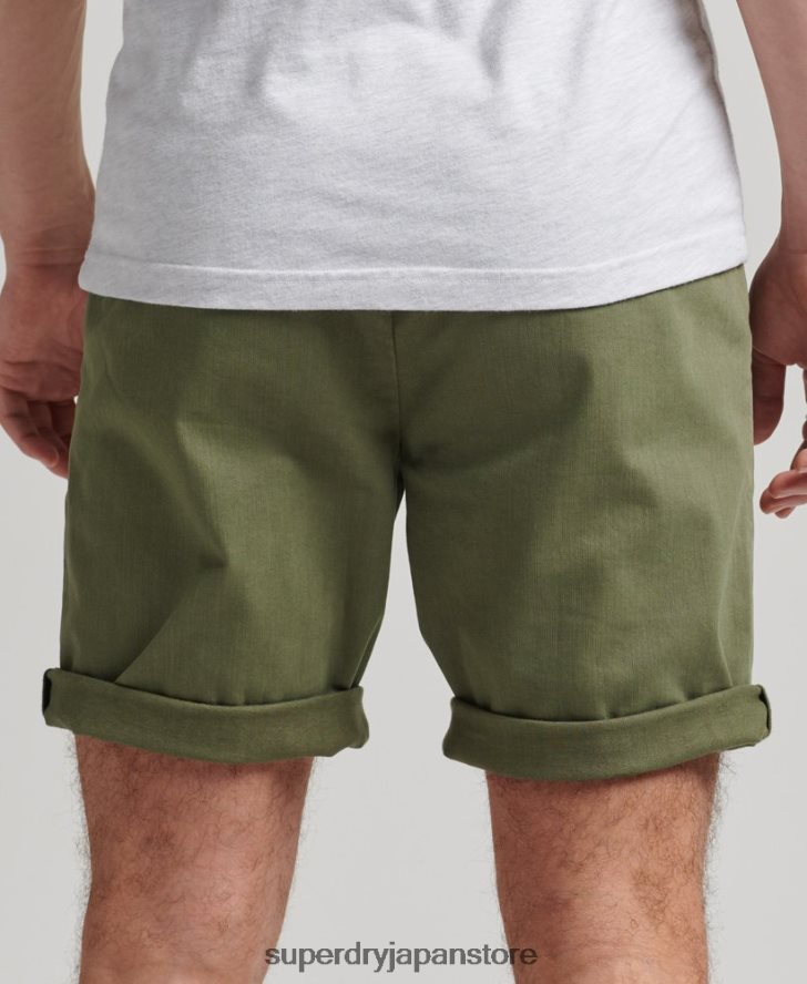 ヴィンテージオフィサーチノショーツ 男性 Superdry 衣類 カーキ 2J62PZ312