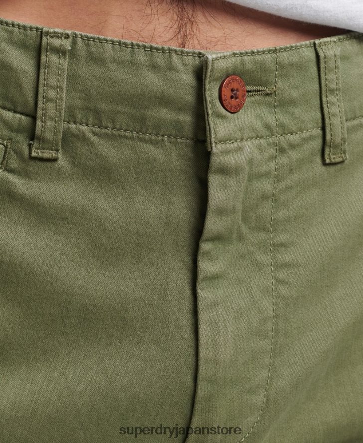 ヴィンテージオフィサーチノショーツ 男性 Superdry 衣類 カーキ 2J62PZ312
