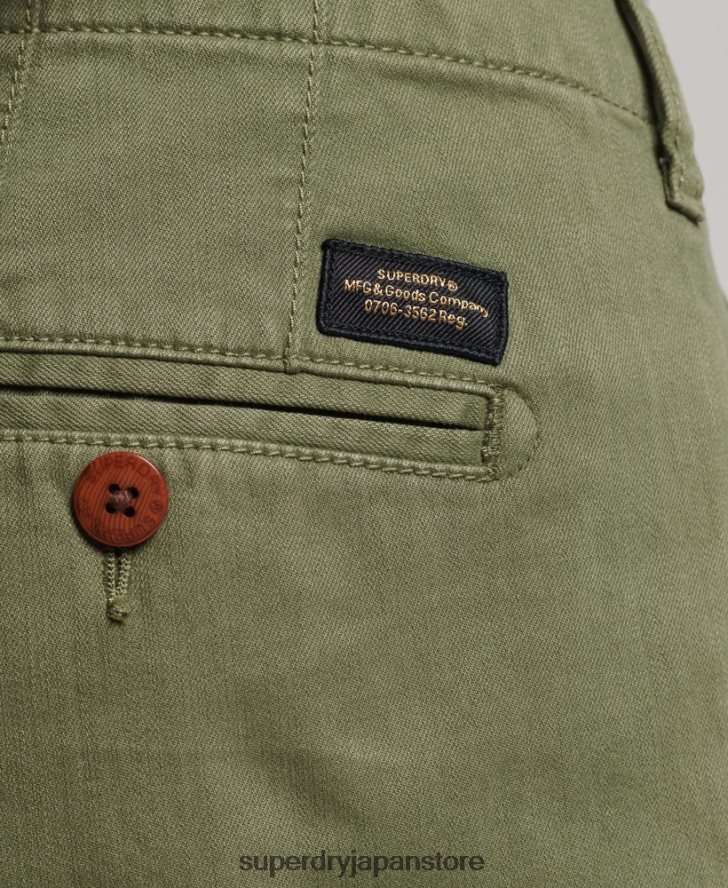 ヴィンテージオフィサーチノショーツ 男性 Superdry 衣類 カーキ 2J62PZ312