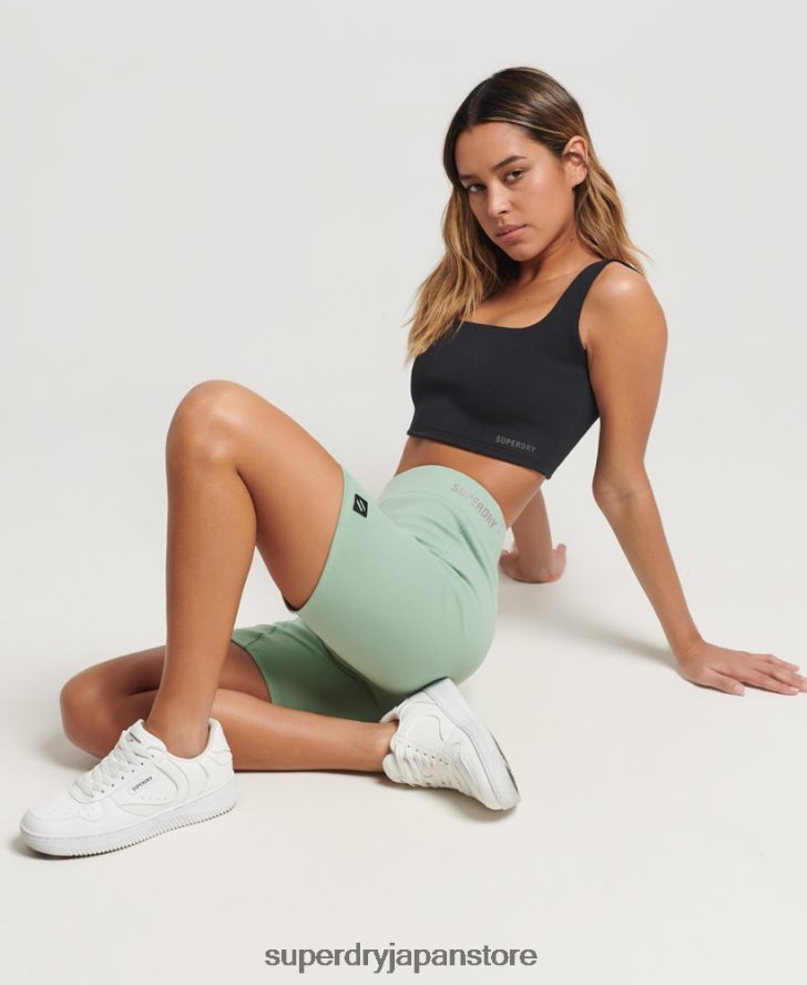ハイテクサイクリングショーツ 女性 Superdry 衣類 緑 2J62PZ3136