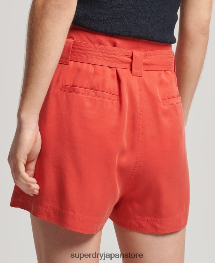 ペーパーバッグショーツ 女性 Superdry 衣類 赤 2J62PZ3138