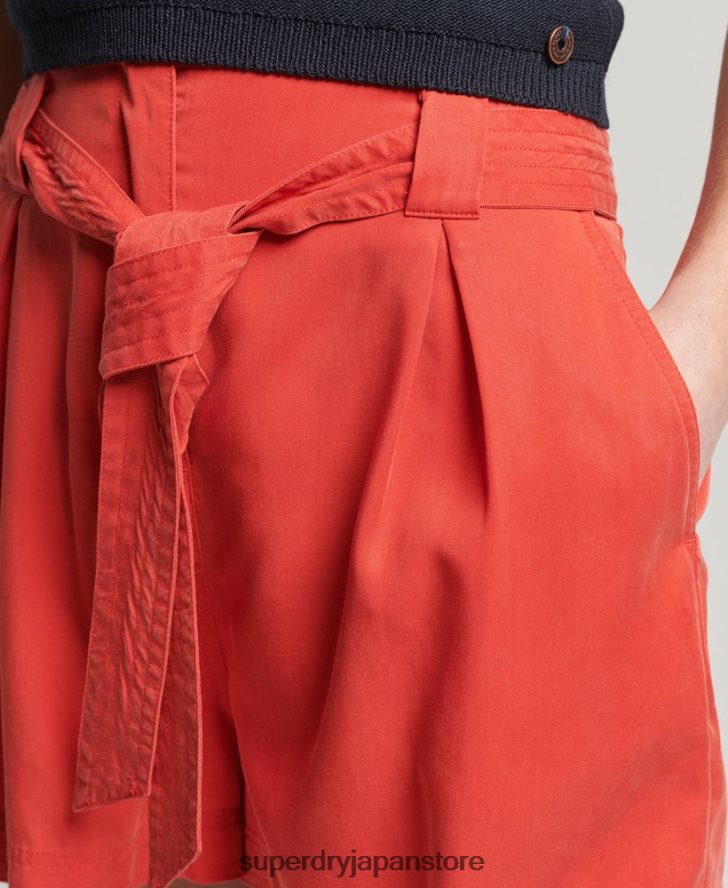 ペーパーバッグショーツ 女性 Superdry 衣類 赤 2J62PZ3138