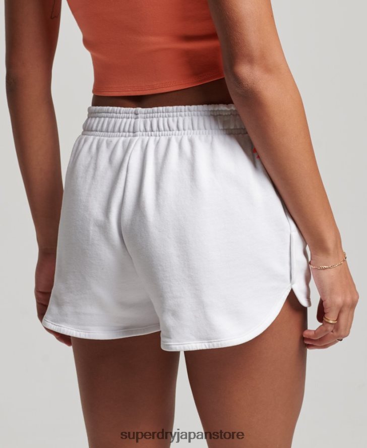 コアスポーツスウェットショーツ 女性 Superdry 衣類 白 2J62PZ3141