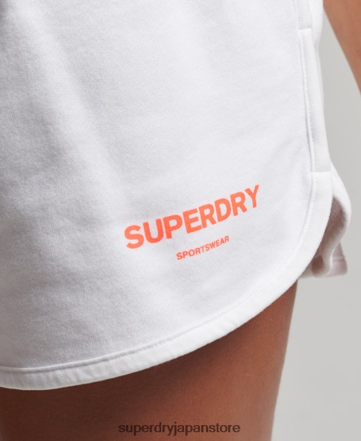 コアスポーツスウェットショーツ 女性 Superdry 衣類 白 2J62PZ3141