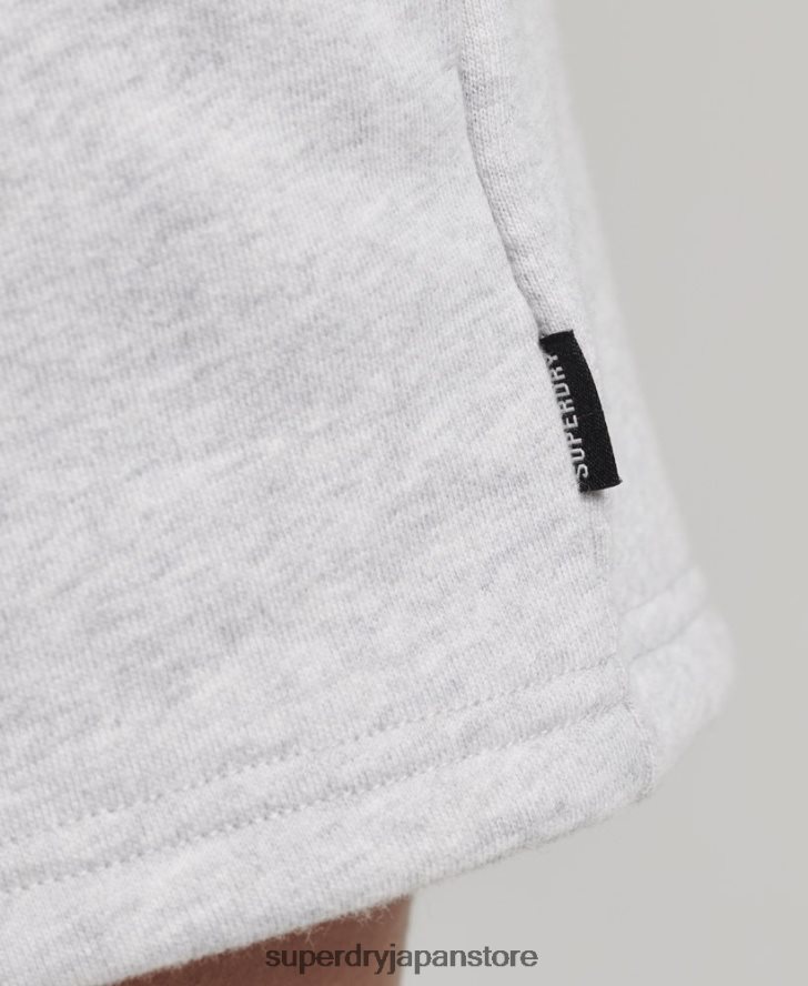 オーガニックコットン ヴィンテージロゴ ジャージー ショーツ 女性 Superdry 衣類 ライトグレー 2J62PZ3153